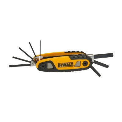 ประแจหกเหลี่ยมพับได้ DEWALT 8 ขนาด รุ่น DWHT0-70263