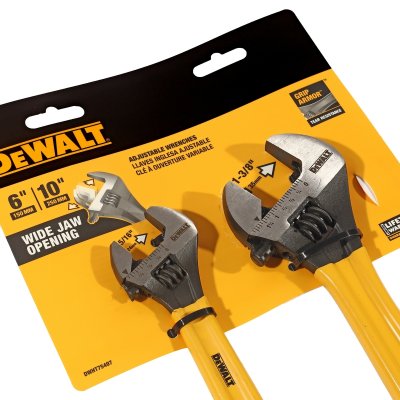 ประแจเลื่อนแพ็คคู่ DEWALT 6 นิ้ว และ 10 นิ้ว รุ่น DWHT75497