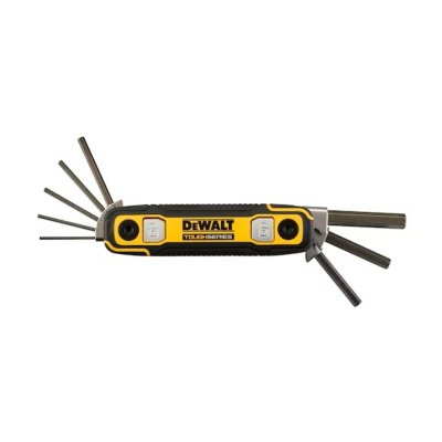 ประแจแอลหกเหลี่ยม พับ-ล็อคได้ DEWALT ขนาด 1.5-8 มม. รุ่น DWHT70267