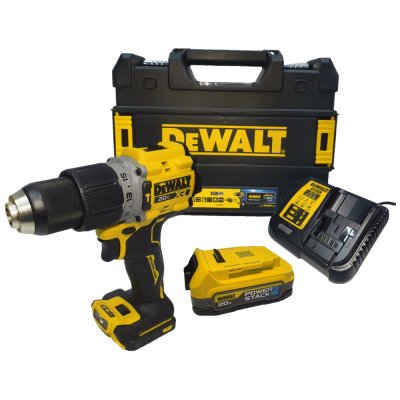 สว่านกระแทก ไร้สาย ไร้แปรงถ่าน DEWALT 20V Max พร้อมแบตเตอรี่ powerStack 1.7 Ah รุ่น DCD805E1T-B1