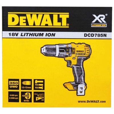 สว่านกระแทกไร้สาย DEWALT 18V (ตัวเปล่า) รุ่น DCD785N-KR