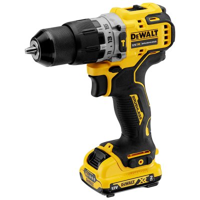 สว่านกระแทกไร้สาย ไร้แปรงถ่าน DEWALT 12V 2.0Ah พร้อมชุดดอกสว่าน 16 ชิ้น รุ่น DCD706D2A-B1