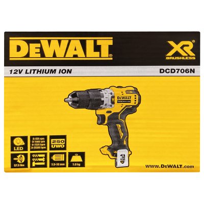 สว่านกระแทกไร้สาย ไร้แปรงถ่าน (ตัวเปล่า) DEWALT (12V/18V)