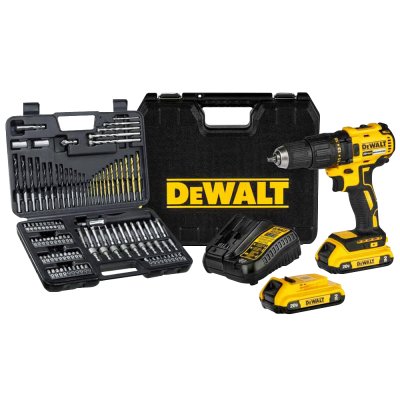 สว่านไร้สาย ไร้แปรงถ่าน DEWALT 20V Max 2.0Ah พร้อมชุดดอกสว่าน 109 ชิ้น รุ่น DCD7771D2A-B1