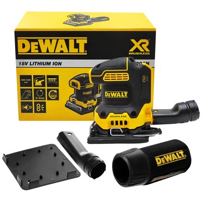 เครื่องขัดกระดาษทรายไร้สาย ไร้แปรงถ่าน ขนาด DEWALT 1/4″ 18V (ตัวเปล่า) รุ่น DCW200N-XJ