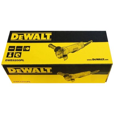 เครื่องเจียร DEWALT 100 MM. 850W. สวิตช์บีบ เซฟตี้ รุ่น DWE8200PL-B1