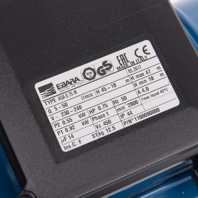 ปั๊มหอยโข่งดูดเอง EBARA รุ่น AGA-0.75M (0.75HP)