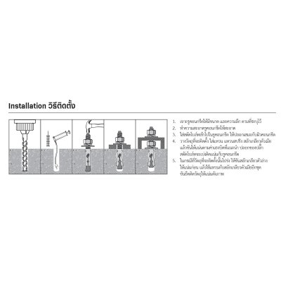 พุกเหล็ก FASTENIC 3/16" รุ่น ST-316*40