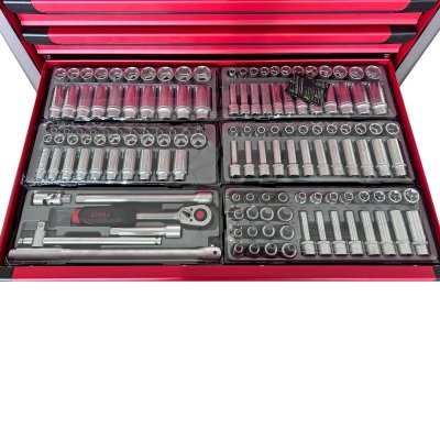 ตู้เครื่องมือ FORCE 8 ลิ้นชัก สีแดง พร้อมเครื่องมือ 552 ชิ้น รุ่น 10318R-552