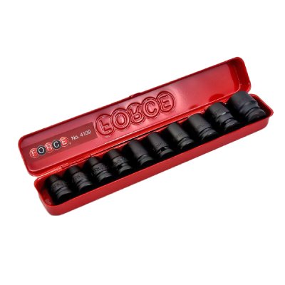 ชุดบ๊อกซ์ลมสั้น 6 เหลี่ยม 1/2" 10 ชิ้น FORCE รุ่น 4109