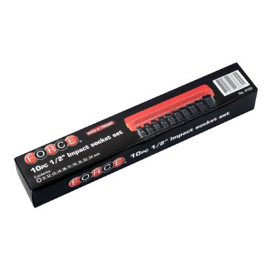 ชุดบ๊อกซ์ลมสั้น 6 เหลี่ยม 1/2" 10 ชิ้น FORCE รุ่น 4109