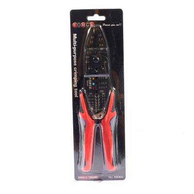 คีมปอกสายไฟ 10-20 AWG FORCE ด้ามแดง L245มม. รุ่น 6806A