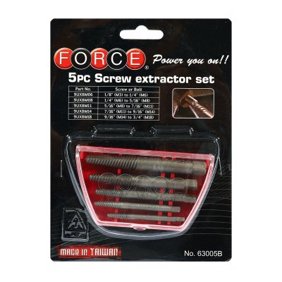 ชุดถอนเกลียวซ้าย 5 ชิ้น ก้านดำ / Fine pitch FORCE รุ่น 63005B