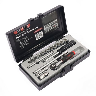 ชุดลูกบ๊อกซ์ 6 เหลี่ยม 1/4" 19 ชิ้น FORCE รุ่น 2203-72-5