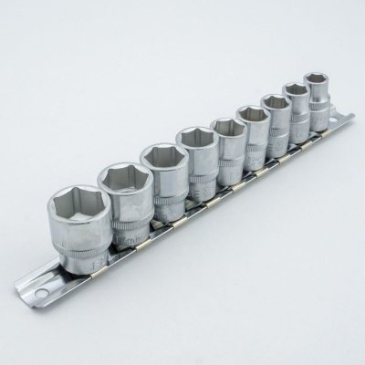 ชุดลูกบ๊อกซ์ 6 เหลี่ยม 3/8" 9 ชิ้น FORCE รุ่น 3093