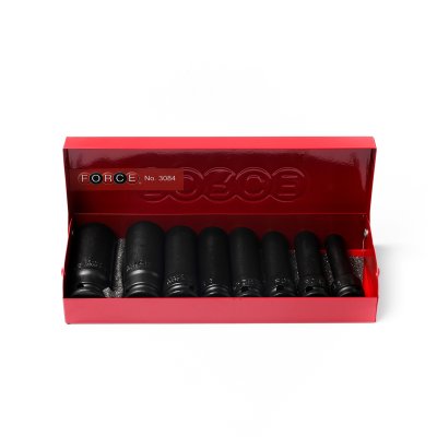ชุดบ๊อกซ์ลมยาว 3/8" 8 ชิ้น FORCE รุ่น 3084