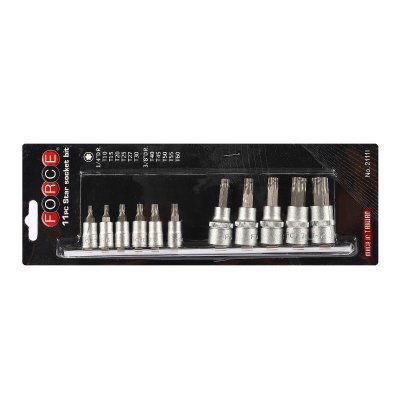ชุดลูกบ๊อกซ์ดอก TORX 1/4" และ 3/8" 11 ชิ้น FORCE รุ่น 2111I