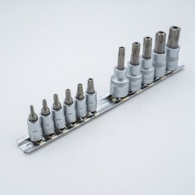 ชุดลูกบ๊อกซ์ดอก TORX มีรู 1/4" และ 3/8" 11 ชิ้น FORCE รุ่น 2112I