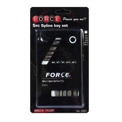 ชุดประแจหัว SPLINE FORCE เบอร์ M5-M12 รุ่น 5501