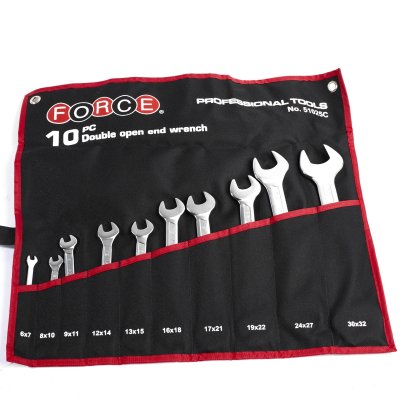 ชุดประแจปากตาย 2 ข้าง 10 ชิ้น ซองผ้า FORCE รุ่น 51025C