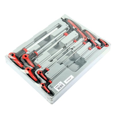 ชุดประแจหกเหลี่ยม+หัวบอล 10 ชิ้น ถาด PVC FORCE รุ่น 5106B