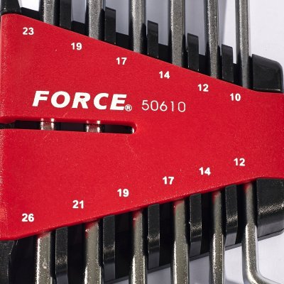 ชุดประแจแหวนโค้ง 75 องศา 6 ชิ้น 10x12-23x26มม. FORCE รุ่น 50610