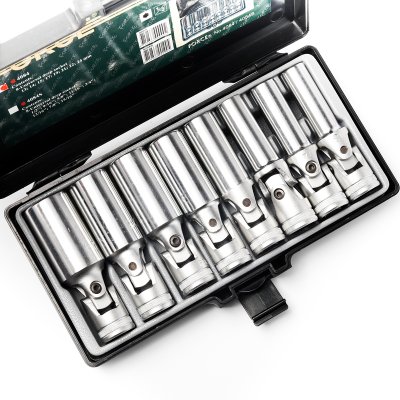 ชุดลูกบ๊อกซ์แบบยาว คออ่อน 1/2" 8ชิ้น FORCE รุ่น 4084