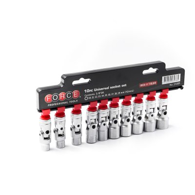 ชุดลูกบ๊อกซ์คออ่อน 6 เหลี่ยม 3/8" 10 ชิ้น FORCE รุ่น 3105R