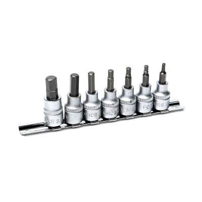 ชุดลูกบ๊อกซ์เดือยหกเหลี่ยม SAE 3/8" 7 ชิ้น FORCE รุ่น 3075S