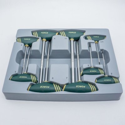 ชุดไขควงหกเหลี่ยม (6PT) 9 ชิ้น เบอร์ 2-10MM FORCE รุ่น 2097