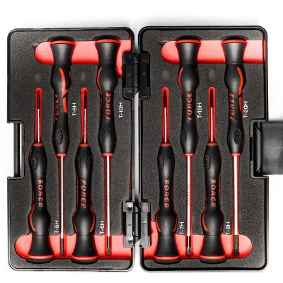ชุดไขควงจีบ 8ชิ้น T5-T20 ด้ามเรียว FORCE รุ่น 2088A