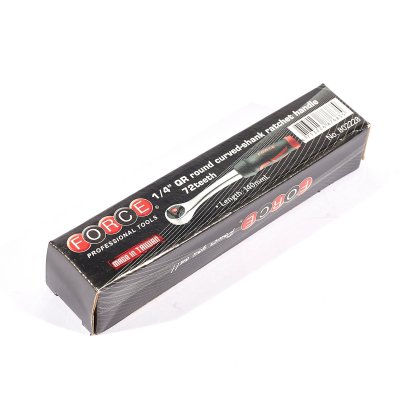 ด้ามฟรีหัวกลมคอโค้ง1/4" FORCE 72ฟัน รุ่น 802228