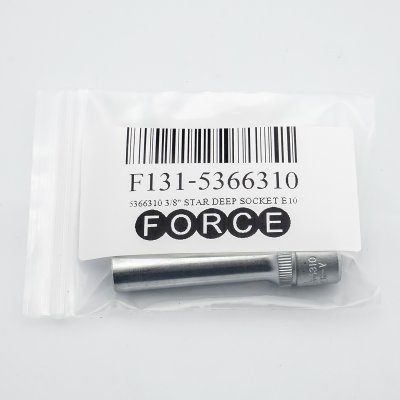 ลูกบ๊อกซ์หัวจีบยาว E10 ขนาดแกน 3/8 นิ้ว FORCE รุ่น 5366310