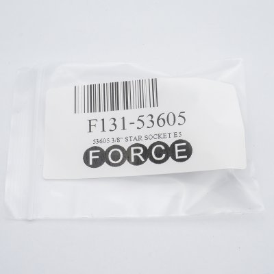 ลูกบ๊อกซ์หัวจีบสั้น E5 ขนาดแกน 3/8 นิ้ว FORCE รุ่น 53605