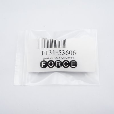 ลูกบ๊อกซ์หัวจีบสั้น E6 ขนาดแกน 3/8 นิ้ว FORCE รุ่น 53606