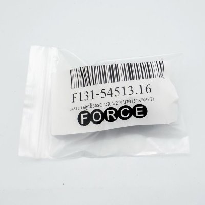 ลูกบ็อกสั้น 6 เหลี่ยม FORCE แกน 1/2 นิ้ว ขนาด 13/16 นิ้ว รุ่น F131-54513.16