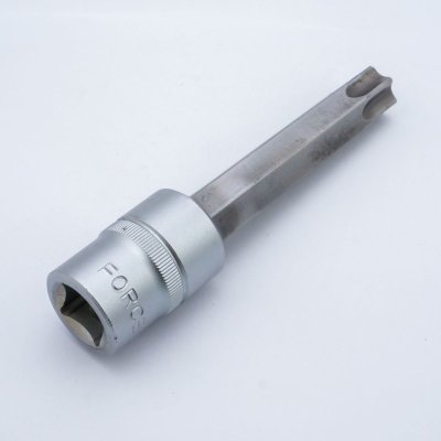 ลูกบ็อกซ์เดือยจีบรู (แกนกลวง) FORCE รุ่น T 1/2" L100มม (20H-90H) / L140มม 100H