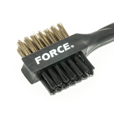 แปรงลวด 2 หัว ทองเหลืองและไนล่อน FORCE รุ่น 9U3001