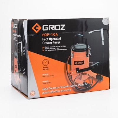 ถังอัดจารบีแบบใช้เท้า GROZ 10 กก. รุ่น FOP/10A