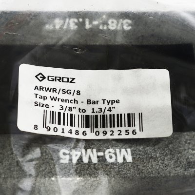 ด้ามต๊าปตัวผู้ GROZ รุ่น ARWR/SG/8 ขนาดเกลียว M9-M45 (3/8-1 3/4 นิ้ว)