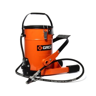 ถังอัดจารบีแบบใช้เท้า GROZ พร้อมหัว Coupler รุ่น FOP/10Q