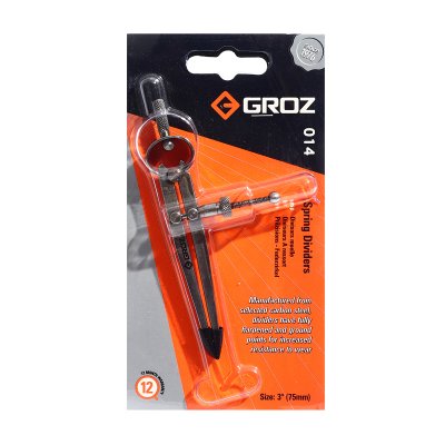 วงเวียนขีดเหล็กมีสปริง GROZ รุ่น G061-DD/3 ขนาด 3-12 นิ้ว