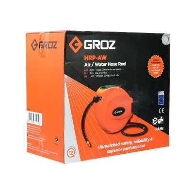 โรลม้วนสายลม/น้ำ GROZ 10 มม. 15 ม. รุ่น HRP/AW/15M/3-8/B