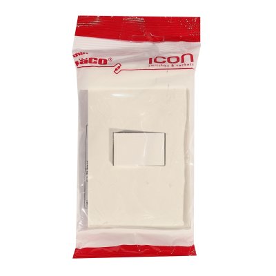 สวิตช์สองทาง HACO 1 ช่อง พร้อมหน้ากาก รุ่น IC-S12