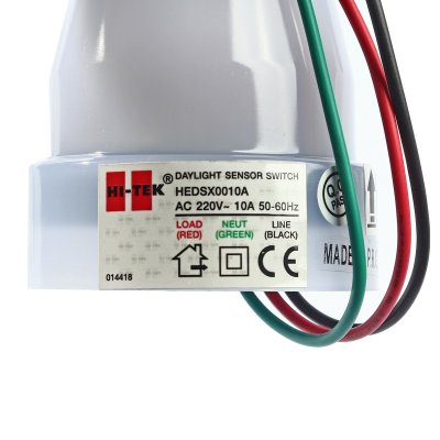 สวิตช์เซ็นเซอร์แสงแดด เดย์ไลท์เซ็นเซอร์ 10A HI-TEK รุ่น H271-0412
