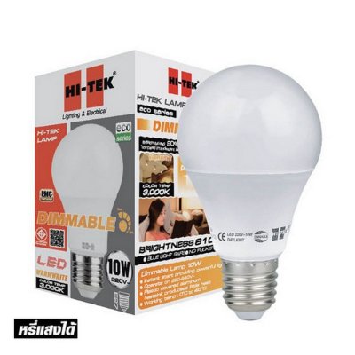 หลอดไฟ LED E27 หรี่ได้ แสงนวล WARM HI-TEK รุ่น H271-0042 (10W)
