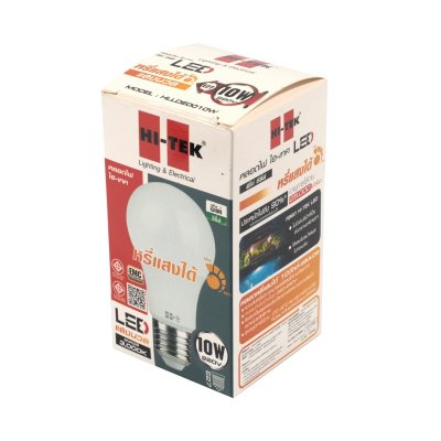 หลอดไฟ LED E27 หรี่ได้ แสงนวล WARM HI-TEK รุ่น H271-0042 (10W)