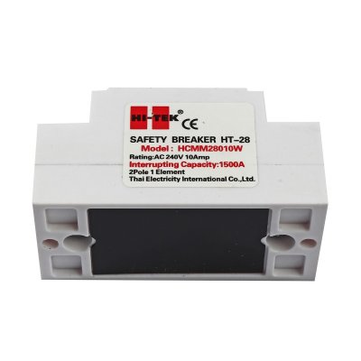 เบรกเกอร์ 2P1E HI-TEK รุ่น HT-28-10A (สีขาว/สีดำ)