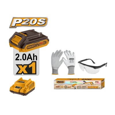เครื่องเล็มหญ้าสายเอ็น ชุดแบต 2.0AH*1 INGCO รุ่น CGTLI20301