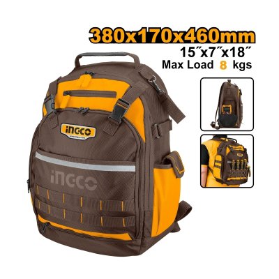 กระเป๋าเป้สะพายหลังใส่เครื่องมือ INGCO 15 นิ้ว รุ่น I121-HBP01028
